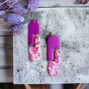 Lavender Dreams fuchsia mit Blumendruck