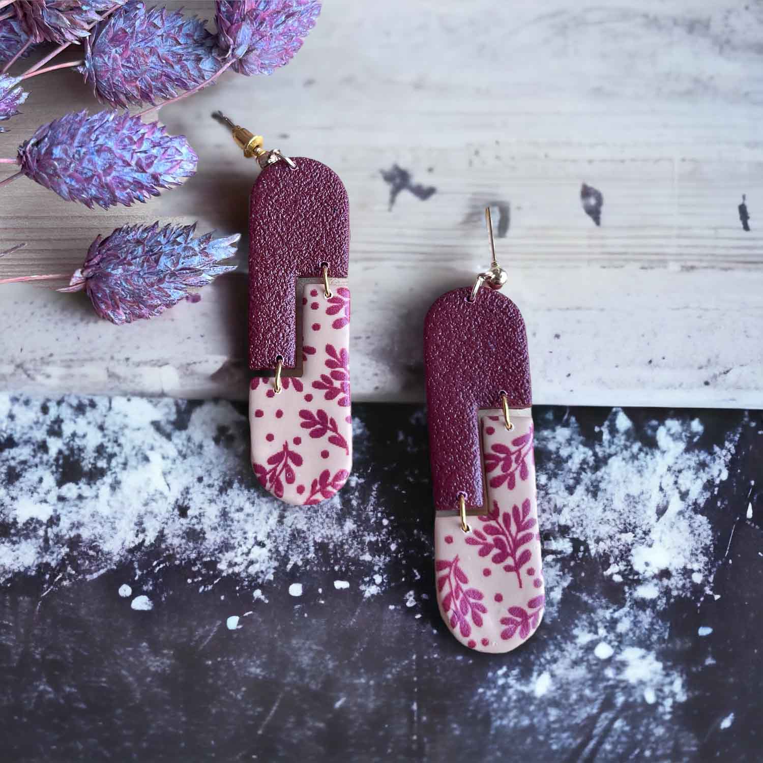 Lavender Dreams rot mit Blumendruck