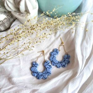 Cherry Blossom Charms blau mit Blumendruck