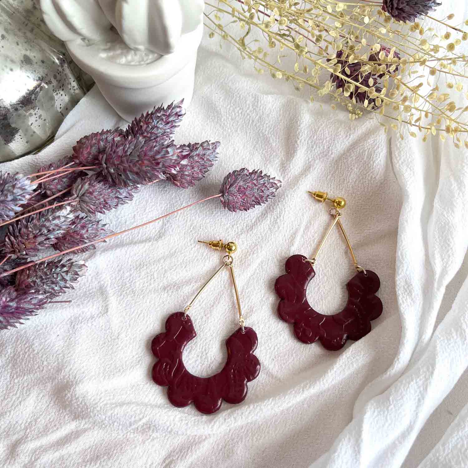 Cherry Blossom Charms rot mit Blumendruck
