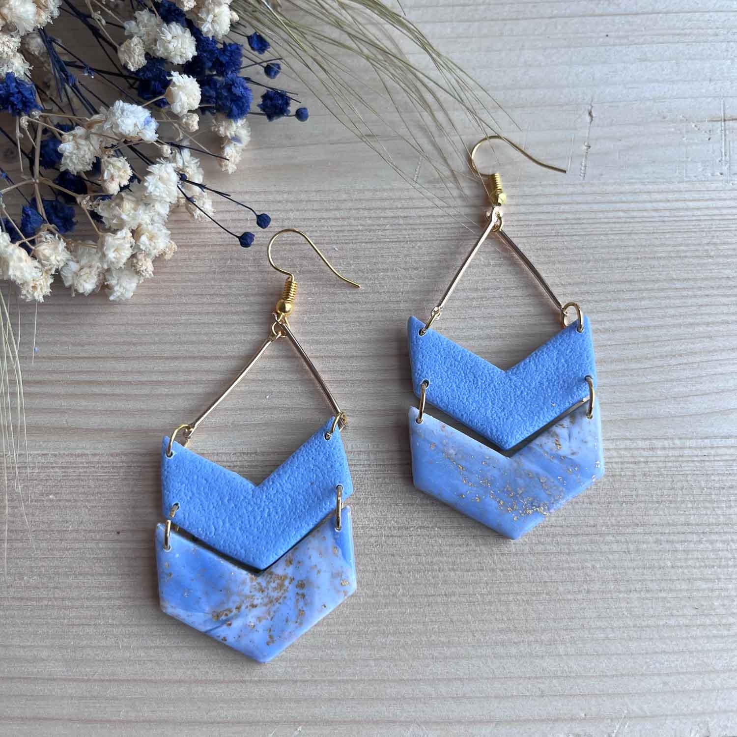 Chevron Chic hellblau